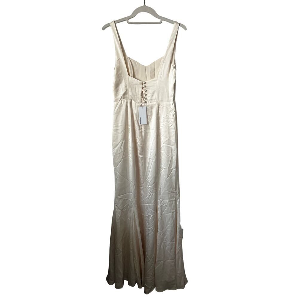Reformation Payton Satin Dress in Fior Di Latte - new with tags - Picture 3 of 8